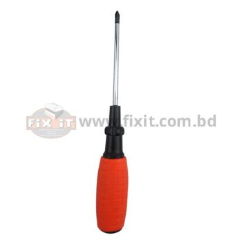 4 Inch Star Head Screw Driver with Rubber Red Handle HMBR Brand