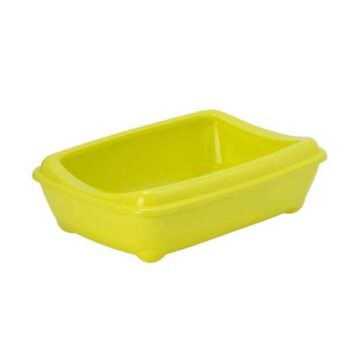 Lemon Yellow Color Moderna Arist-O-Tray Large Litter Box with Rim