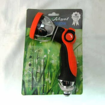 Orange & Black Color Garden Hose Wide Water Spray Gun
