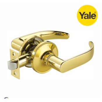 Brass Polished (without key) Lever Door Handle Lock Yale Brand VL5352 US3