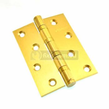 4 Inch  x 3mm  Gold Polish Solid Brass Door Hinge Veks Brand