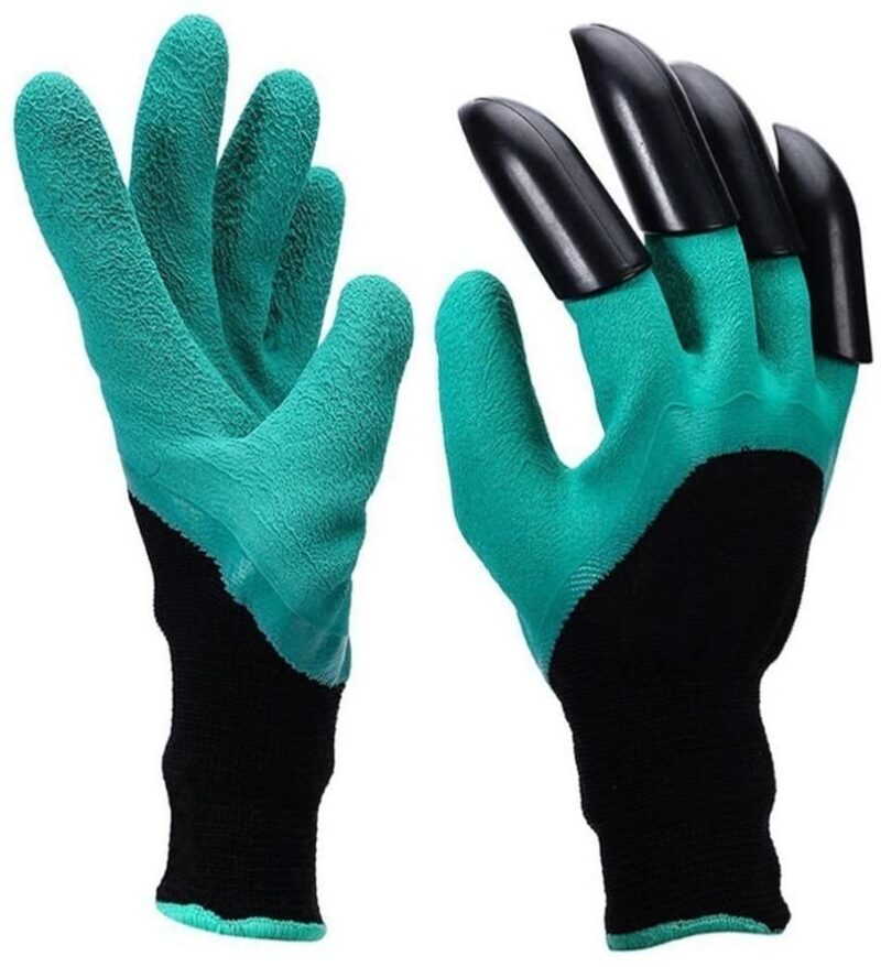 Claws Garden Gloves - 1Pair with 4 Fingertips Claws Quick & Easy to Dig and Plant Safe for Rose Pruning