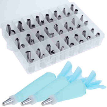 ZACRO Pack of 54 Reusable Stainless Steel Cake Decorating / Icing / Pastry Nozzles