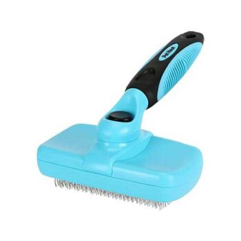 Blue Color Self Clean Hair Slicker Brush for Short-Haired Dog & Cat