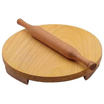 Wooden Roti Canai with Belan Rolling Pin Board
