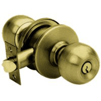 3 Keys Cooper Brass Color Round Push Lock