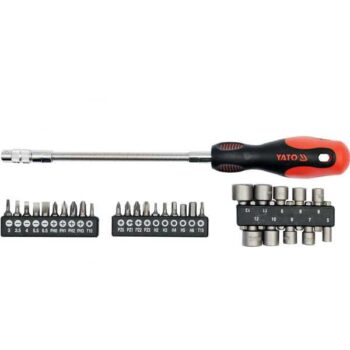 31Pcs Industrial Flexible Screwdriver With Bits Set Yato Brand Yt-2780