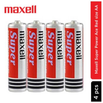 Maxell Super Power Ace Red Battery SUM-3 R6P (AR) AA-Type 1.5V 4 Pieces