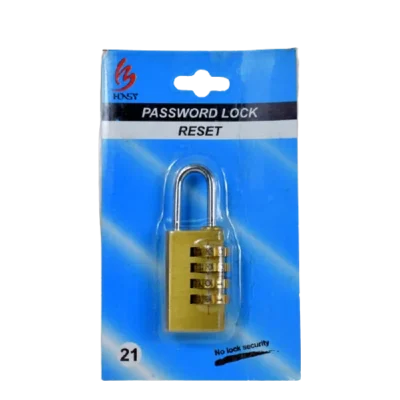 25mm 4 Digit Brass Color Resettable Combination Padlock Hoasy Brand