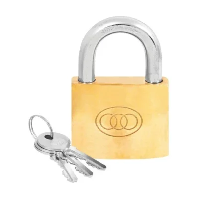 63mm Iron Pad Lock with 21 Keys Tri Circle Brand