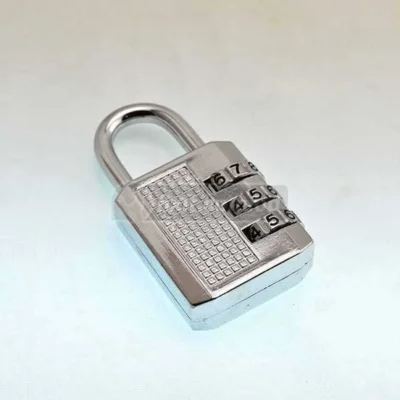 3 Digit Silver Color Resettable Combination Pad Lock