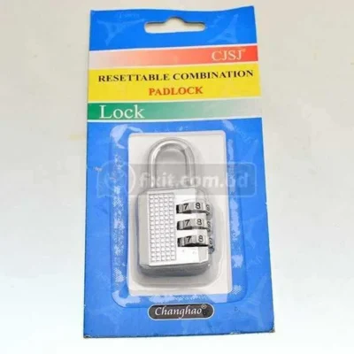 3 Digit Silver Color Resettable Combination Padlock Changhao Brand