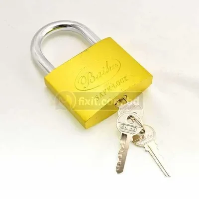 3 Keys Golden Color Top Security Padlock Lock BAIHE Brand