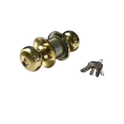 5 Keys Gold Finishing High Security Round Door Lock