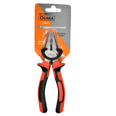 6 Inch Insulated Combination Pliers For Gripping, Twisting, Bending and Cutting Wire and Cable Osaka Brand