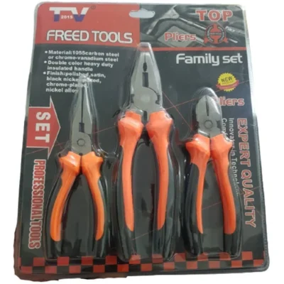 3 Pcs Professional Pliers Set Freed Tools Brand