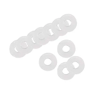 8mm 12Pcs Packet White Color Plastic Washer