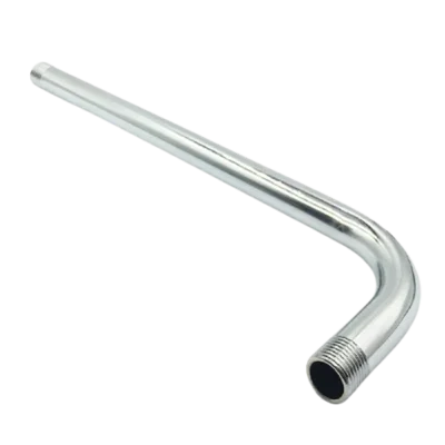 8″ Chrome Polished Stainless Steel L-Shaped Shower Pipe