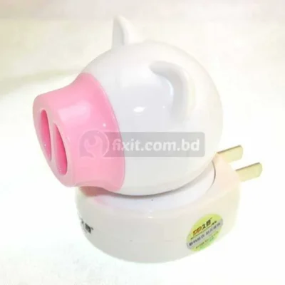 White & Pink Color LED Dim Light Cute Piglet Snout Model LED-413