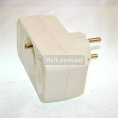 16 Ampere White Color 3 Inlet 2 Round Pin Transfer Plug