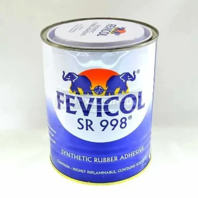1 Liter Fevicol Synthetic Rubber Adhesive SR998 For Leather  Rexine  Heat & Water Resistant