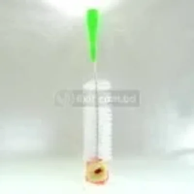 Green Color Plastic Handle Bottle Brush Plastic Bristle & Sponge head