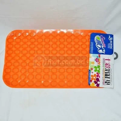 Orange Non Slip Rubberized Plastic Floor Mat for Bathroom Sunta Brand