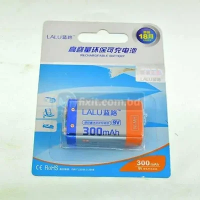1 Pcs Packet 300mAh 9 Volts Rechargeable Battery Lalu Brand