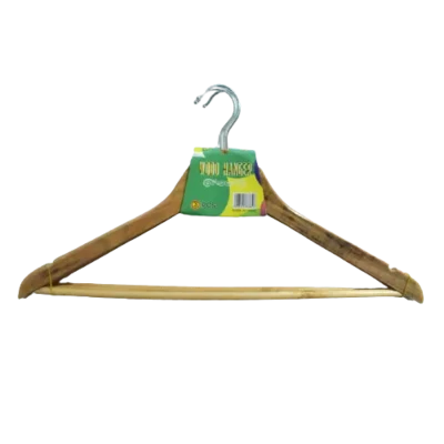 3 Pcs Stylish Wooden Cloth Hanger Set For Cloth