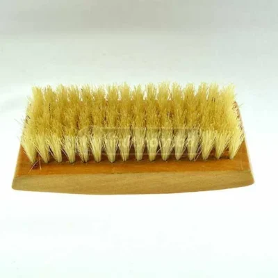 Wooden Hand Brush with Yellow Color Plastic Bristle