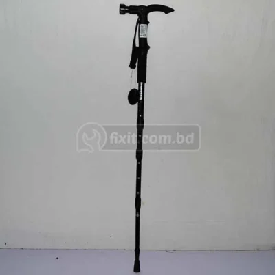 3 ft. Black Color Walking Stick With Torch Light