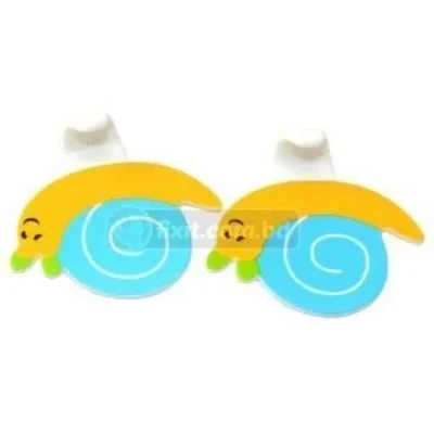 2 Pcs Set Yellow Blue Snail Design Adhesive Picture Hook (Sticks to Wall)