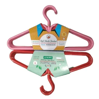 6 Pcs Stylish Plastic Cloth Hanger Set For Cloth-17