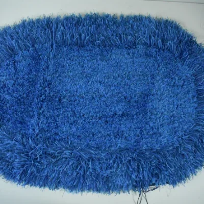 50*80cm Round Blue Color Fiber Floor Mat (পাপস)