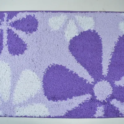 50*80cm Beautiful Flower Design Floor Mat  – fixit.com.bd