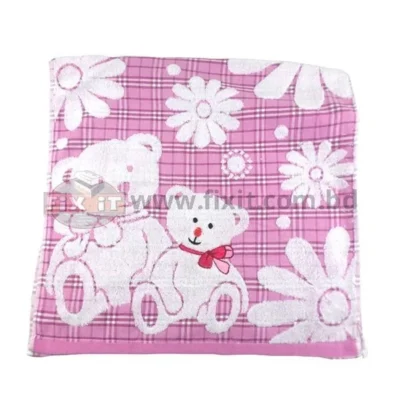 Pink Flower & Bear Check Design Towel for Kitchen  Drying plates & Wiping Hands