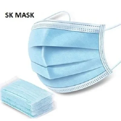 50Pcs White Color Disposable Protective Mask (Three Layers) SK