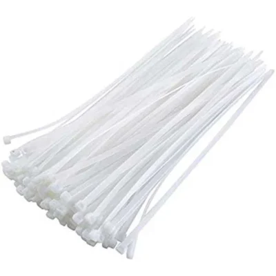 14 Inch 100 Pcs White Color Cable Tie