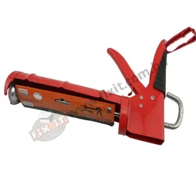 12 Inch Red Metal Caulking Gun HMBR Brand for Silicone Sealent Ejection