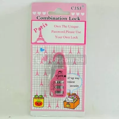 4 Digit Pink Color Combination Padlock Lock Changhao Brand