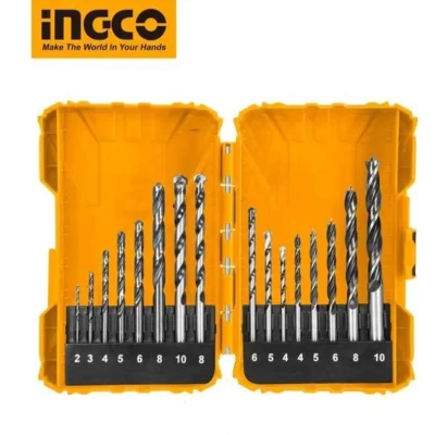 15pcs Industrial HSS M2 Drill Bits Set Ingco Brand AKDL51501