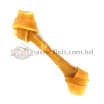 8 Inch Yellow Rubber Pet Dog Bone Chewing Toy