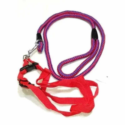 Red and  black Color Dog belt with Chest
