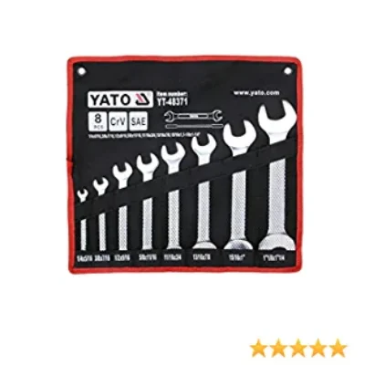 1/4inch – 1-1/4inch,8Pcs Double Open End Spanner Set Yato Brand YT-48371