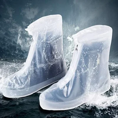 Waterproof Boot Covers Reusable With Zipper Silicone Shoe Covers Women Waterproof For Rain Shoe Protectors Covers Reusable Washable Boot Covers Men Waterproof Slogger Rain And Garden Shoe Covers