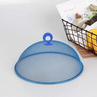Mesh Food Covers Food Cover Mesh Food Net: Reusable Food Plate Tent Umbrella Keep Out Flies Mesh Screen Food Plate Dome Blue Food Nets for Outdoors (Size: Standard)