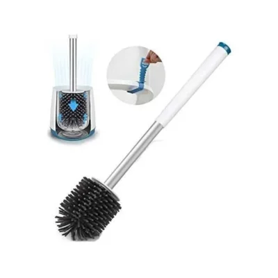 Toilet Commode Brush & Standing Bathroom Cleaning Tool with Holder