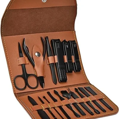 Leather Cover Manicure, Pedicure kit & Nail Cutter Set – Best Price BD
