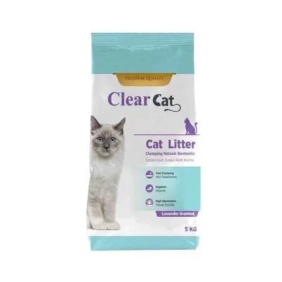 5kg Clear Cat Clumping Natural Bentonite Cat Litter – Lavender