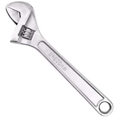 4 Inch Stainless Steel Color Adjustable Wrench without Grip Jetech Brand AW-4S